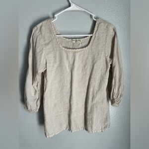 Terzo Millennio Linen Made in Italy Top Small